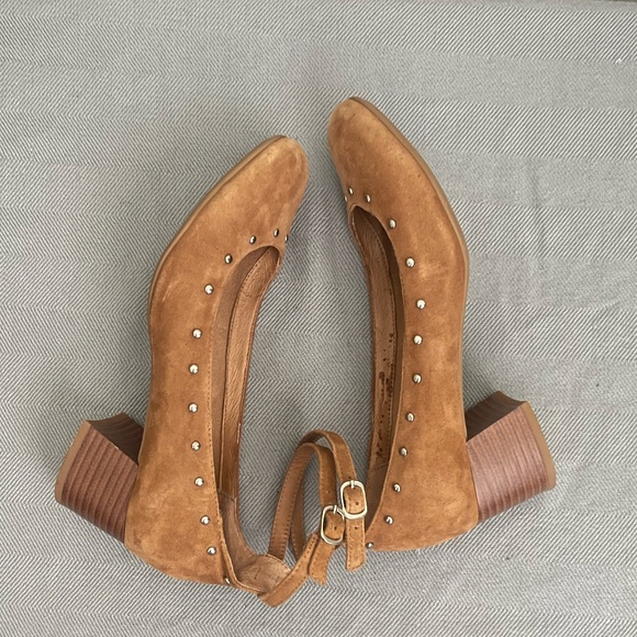 Montana Mary Jane women's shoes camel color suede size 8m - Picture 11 of 15